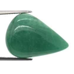 Émeraude 18,94 ct en cabochon taille poire 23,06 x 16,08 mm