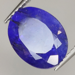 3.71ct Tanzanite taglio ovale 10.5x8.2mm