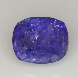 3.89ct Tanzanite coussin coupe 9.5x8.0mm