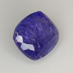 3.89ct Tanzanite cushion cut 9.5x8.0mm