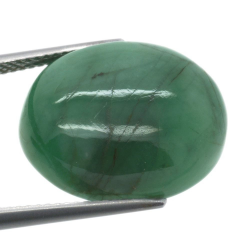 Émeraude 19,15 ct en cabochon taille ovale 18,63x15,94 mm