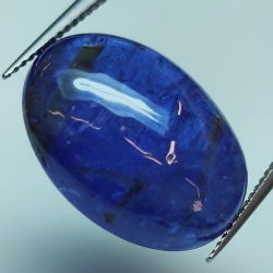 19.58ct Tansanit cabochon oval 18.8x14.1mm