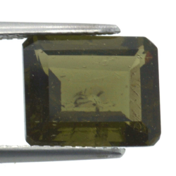 3,94ct Moldavite Emerald Cut