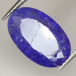 4.03ct Tanzanite coupe ovale 13.4x8.4mm