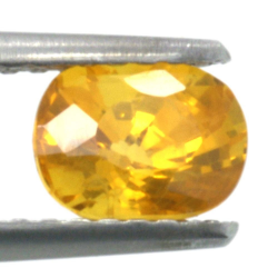 1,12 ct gelber Saphir im Ovalschliff, 6,11 x 4,57 mm