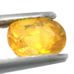 1,12 ct gelber Saphir im Ovalschliff, 6,11 x 4,57 mm