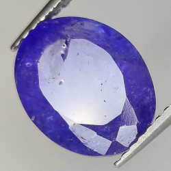 3.81ct Tanzanite coupe ovale 10.7x8.5mm