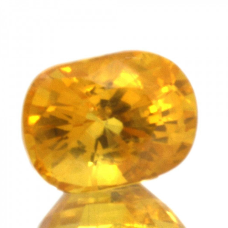 1,12 ct gelber Saphir im Ovalschliff, 6,11 x 4,57 mm