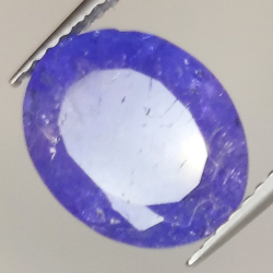 4.41ct Tanzanite coupe ovale 11.3x9.2mm