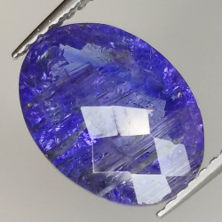 3.88ct Tansanit ovaleschliff 11.8x8.8mm