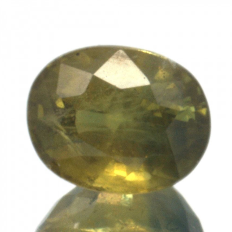 1,40 ct grüner Saphir im Ovalschliff 6,69 x 5,27 mm