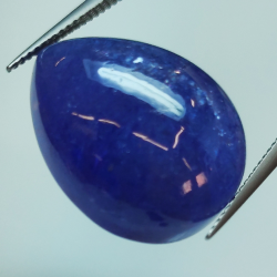 26.16ct  Tanzanite cabochon pera 19.7x15.7mm