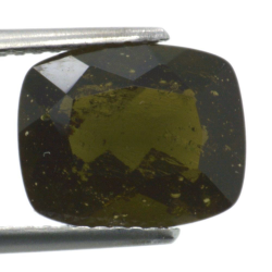 3,16ct Moldavite Cushion Cut