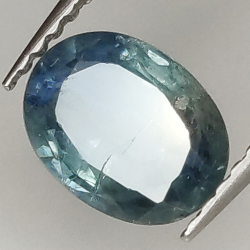 1.43ct Saphir Bleu coupe ovale 8.0x6.0mm