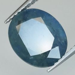 4.45ct Saphir Bleu coupe ovale 10.6x8.7mm