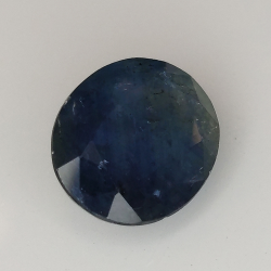 3.71ct Zaffiro Blu effetto seta taglio ovale 10.7x8.6mm