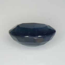 3.96ct Zaffiro Blu effetto seta taglio ovale 10.8x8.9mm