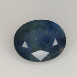 4.64ct Blauer Saphir seideneffekt ovalschliff 10.9x8.7mm