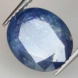 4.40ct Saphir Bleu coupe ovale 10.6x8.6mm