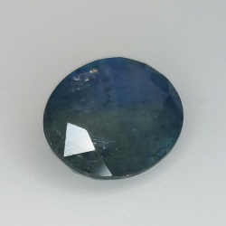 3.69ct Blauer Saphir seideneffekt ovalschliff 10.4x8.4mm