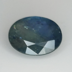 3.69ct Blauer Saphir seideneffekt ovalschliff 10.4x8.4mm