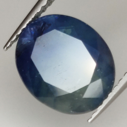 5.92ct Saphir Bleu coupe ovale 11.2x9.1mm