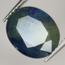 5.20ct Saphir Bleu coupe ovale 10.8x8.9mm