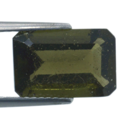 3,12ct Moldavite Emerald Cut