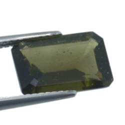 3,12ct Moldavite Emerald Cut