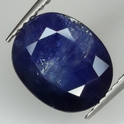 3.58ct Saphir Bleu coupe ovale 9.8x8.0mm