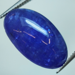 11.89ct Tansanit cabochon oval 17.9x11.3mm