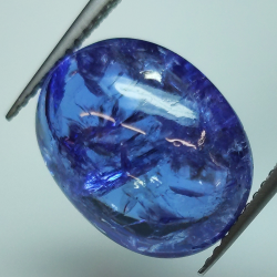 10.42ct Tanzanite cabochon oval 15.1x11.9mm