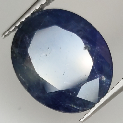 8.58ct Saphir Bleu coupe ovale 13.0x10.7mm