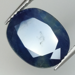 5.46ct Zaffiro blu taglio ovale 12.2x9.8mm