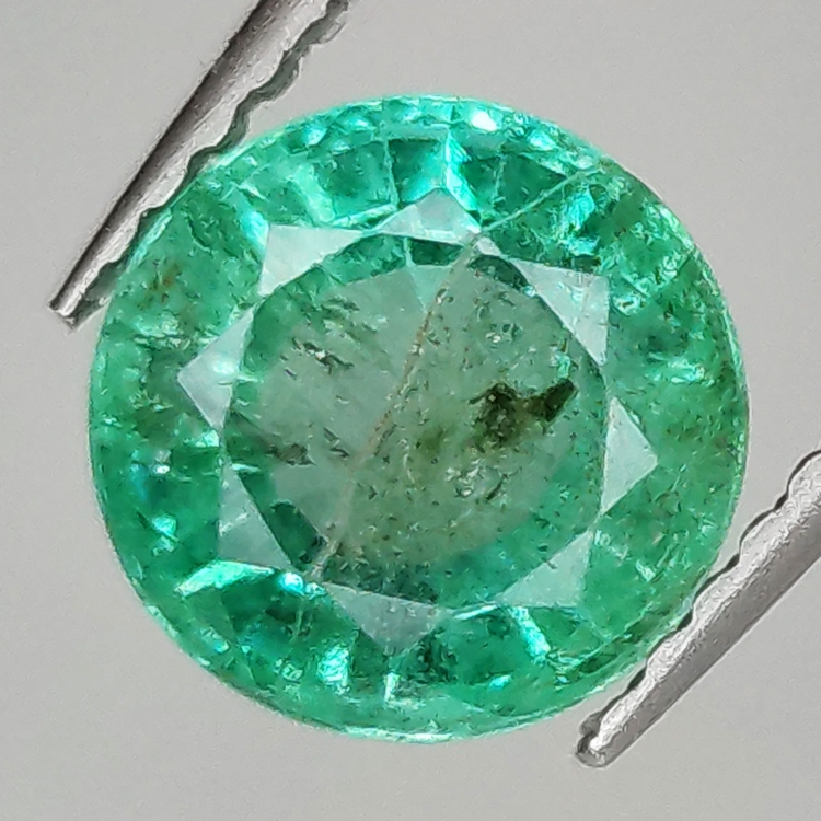 1.62ct Emerald round cut 7.3x7.2mm