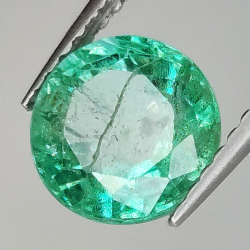 1,62ct Smaragd Rundschliff 7,3x7,2mm