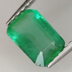 0.64ct Émeraude coupe émeraude 6.9x4.6mm