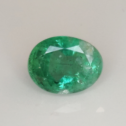 2.12ct Smeraldo taglio ovale 9.0x6.9mm