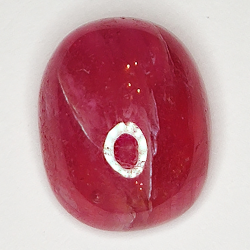 10.93ct Rubino cabochon cuscino 13.7x11.0mm