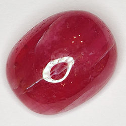 10.93ct Rubino cabochon cuscino 13.7x11.0mm