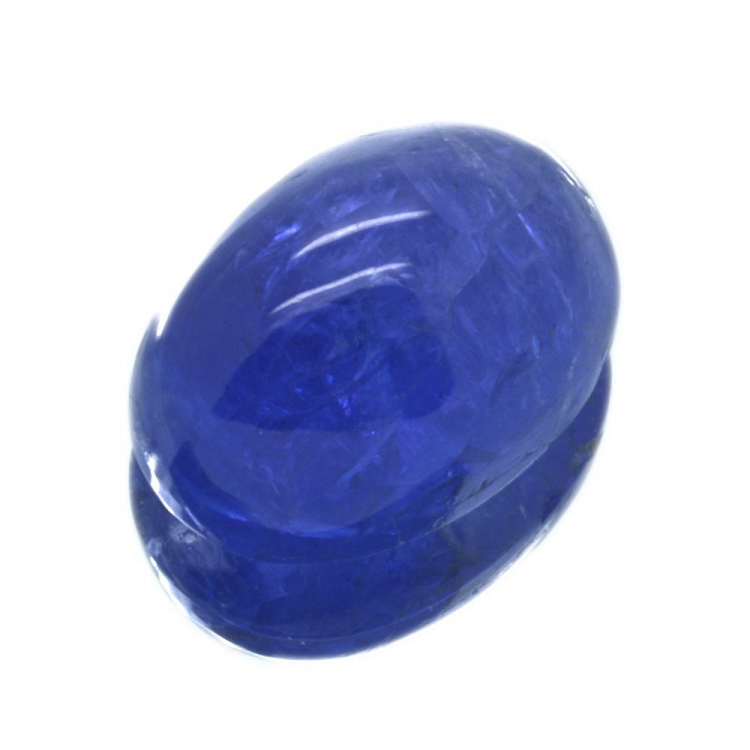 Cabochon di tanzanite taglio ovale da 18,92 ct, 17,10x12,75 mm