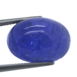 18,92 ct Tansanit-Cabochon im Ovalschliff, 17,10 x 12,75 mm