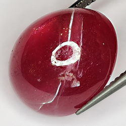 24.76ct Ruby cabochon oval 16.0x12.8mm