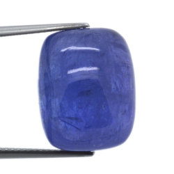 23,92ct Tanzanite Oeil de Chat taille cabochon 17,13x13,53mm