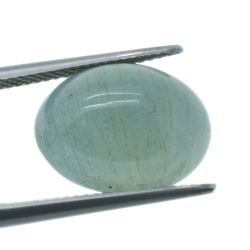 10,93 ct. Aquamarine Cat's eye Oval Cabochon Cut