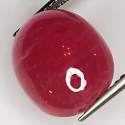 12.28ct Ruby cabochon oval 14.0x10.8mm