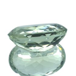 21,38 ct Prasiolith, ovaler Schliff, 22,40 x 14,90 mm