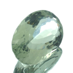 21,38 ct Prasiolith, ovaler Schliff, 22,40 x 14,90 mm