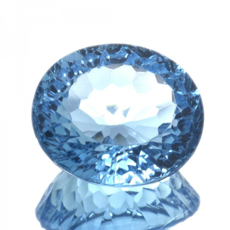 23,03ct Swiss BlueTopaz Millenium Oval Cut