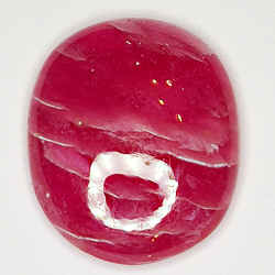 11.30ct Rubino cabochon cuscino 16.2x13.6mm